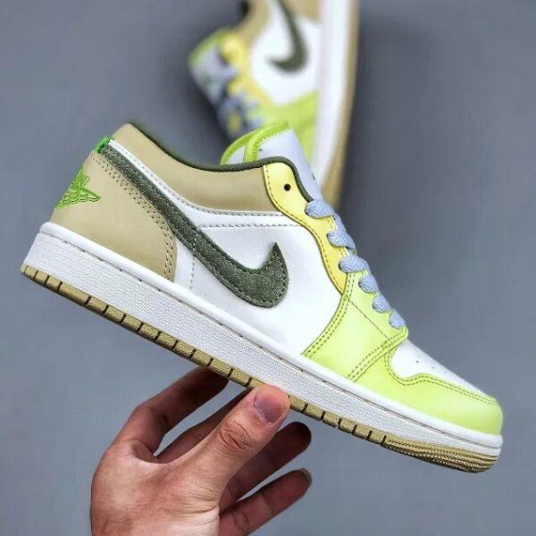 Nike Air Jordan 1 Low "Sail Pine Green" Sneakers: Classic Style with a Fresh Twist