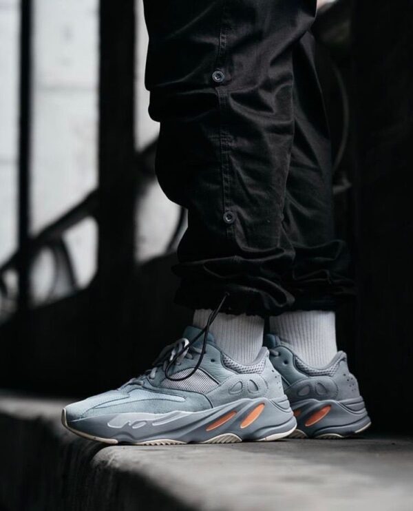 Adidas Yeezy 700 Wave Runner - Premium Leather Sneakers (Grey) - Image 4