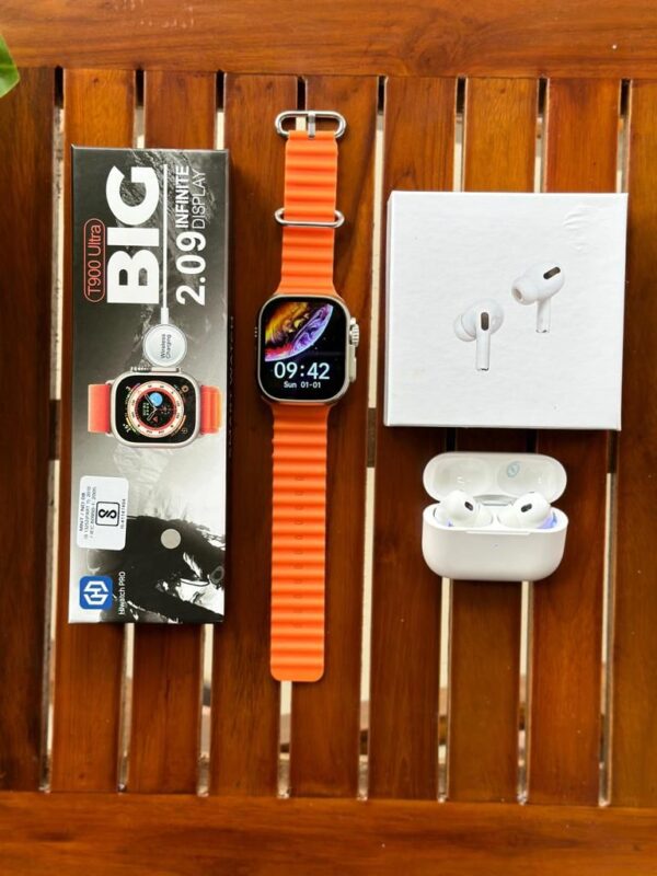 COMBO DEAL- T900 Ultra Smartwatch & AirPods Pro 2 TWS - Image 3