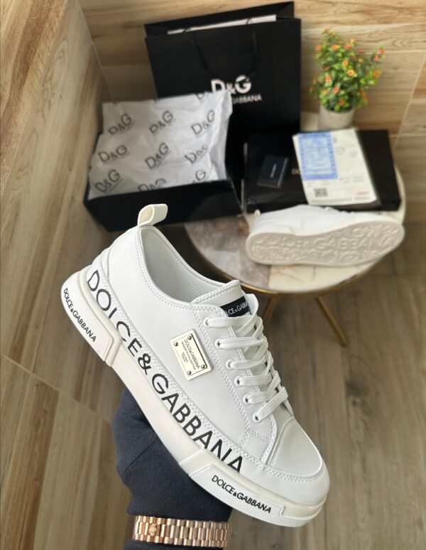 Dolce & Gabbana White Luxury Sneakers - Image 3