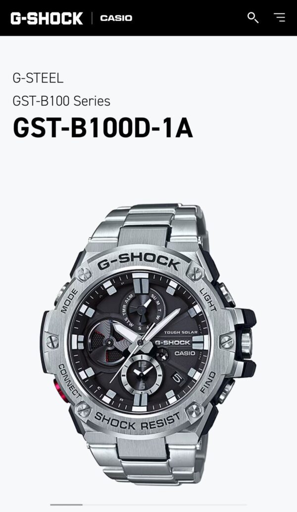 G-SHOCK G-STEEL Series Watch - Classic Black & Silver, Ultimate Durability & Style - Image 7