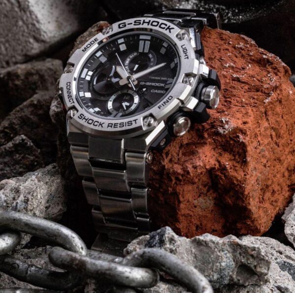 G-SHOCK G-STEEL Series Watch - Classic Black & Silver, Ultimate Durability & Style - Image 4