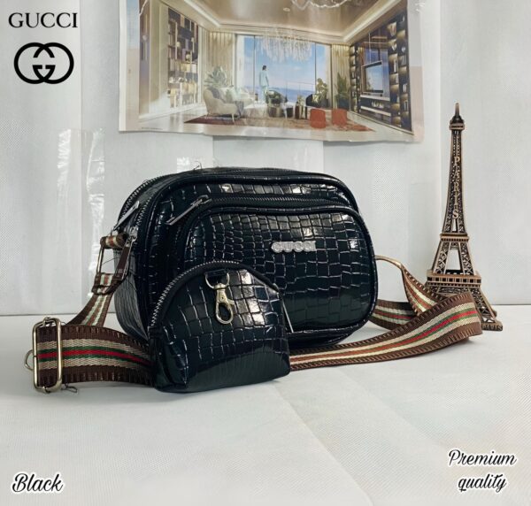 Gucci 4-Zipper Lady Crossbody Sling Bag – Premium Jelly Coco Material, High-Quality Design - Image 2