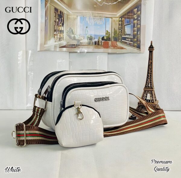 Gucci 4-Zipper Lady Crossbody Sling Bag – Premium Jelly Coco Material, High-Quality Design - Image 5