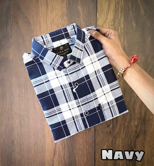 ZARA Premium Quality Full-Sleeve Check Shirts – Sophistication in Every Detail - Image 4