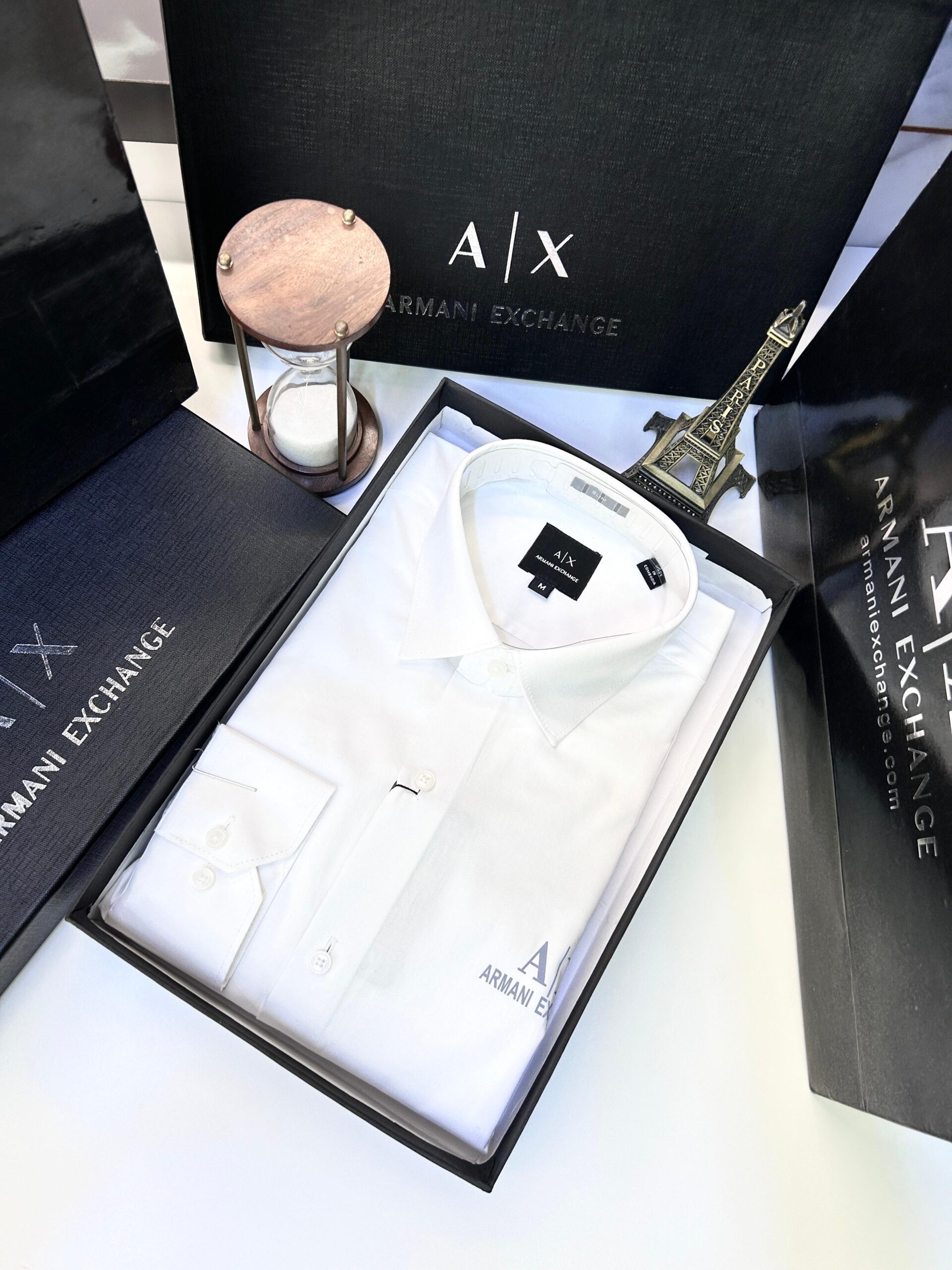 Armani Exchange Reflective Print Premium Shirt for Men - Image 7