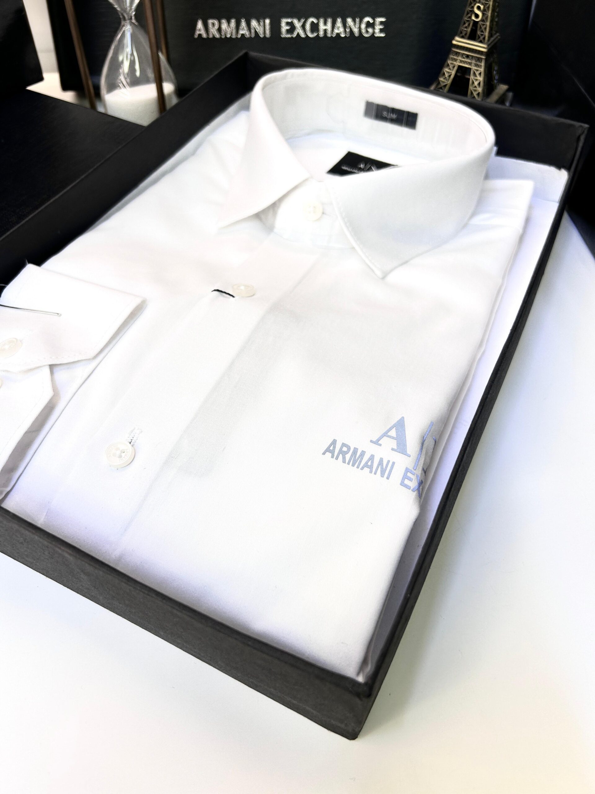 Armani Exchange Reflective Print Premium Shirt for Men - Image 8