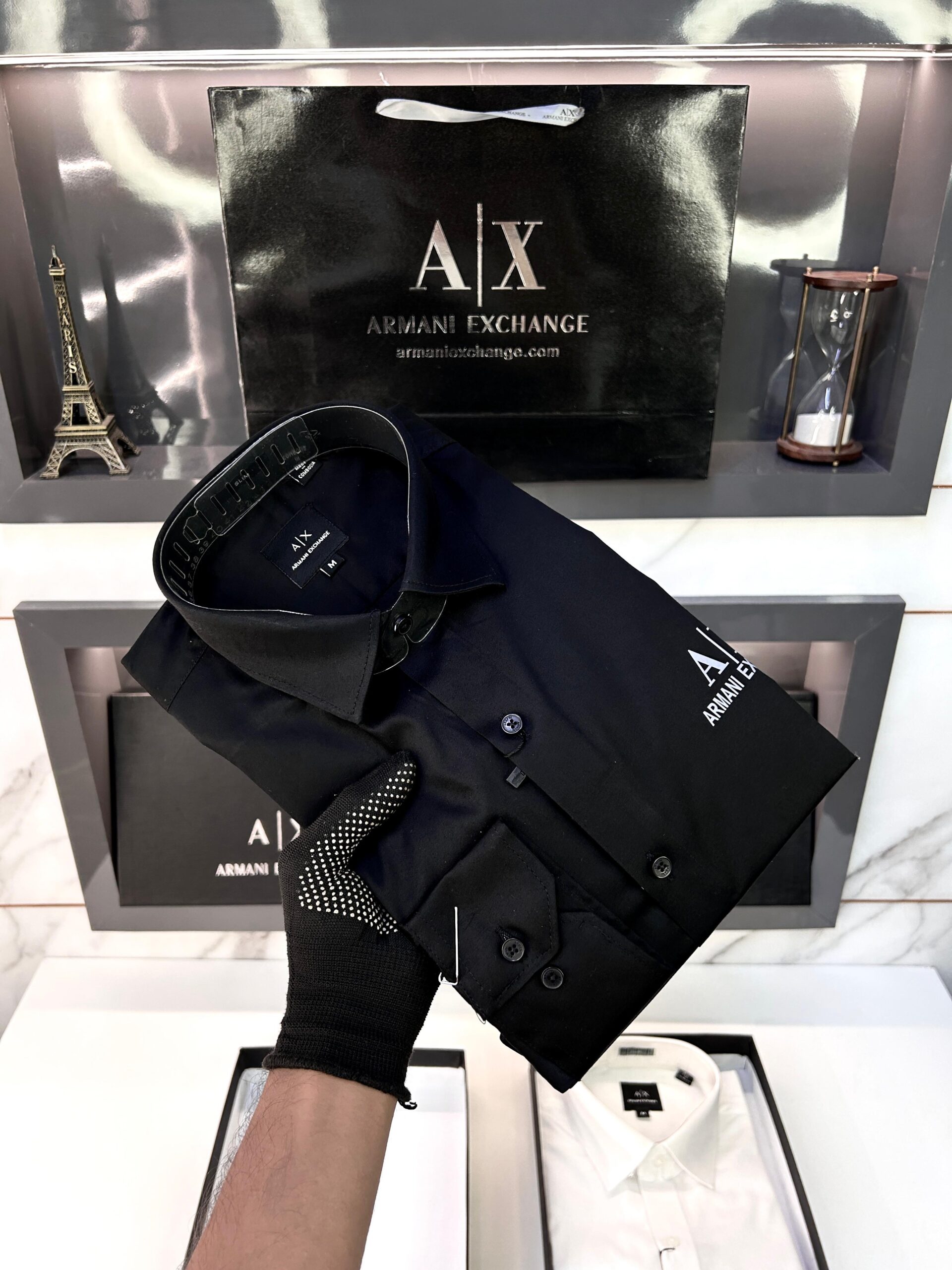 Armani Exchange Reflective Print Premium Shirt for Men - Image 2